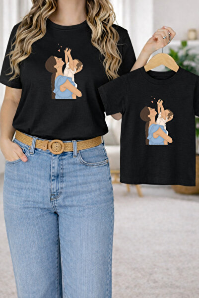 LORVEX Μπλουζάκι Mother Daughter Combination Oversize – Μπλουζάκι με στάμπα M...