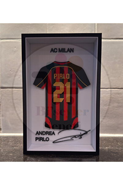 Bi'şeyler Sepeti Andrea Pirlo - AC Milan - Forma İmzalı Çerçeve Hediyelik 14x...