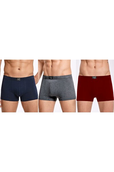 İlke Men's 3-Piece Bamboo Flexible Fabric, Comfortable Fit Boxer