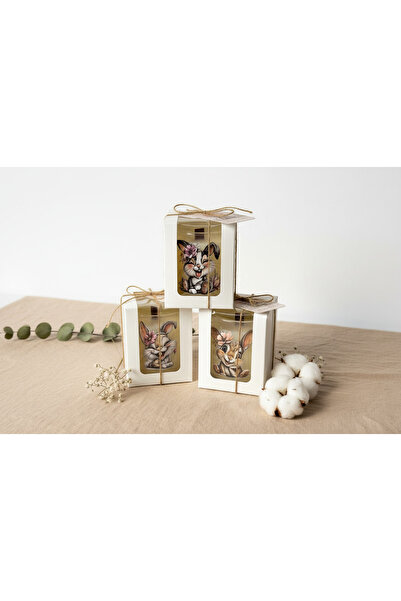 Claren Candles Lumanare Parfumata Iepuras dragalas Cutie Cadou – Ceara Soia H...