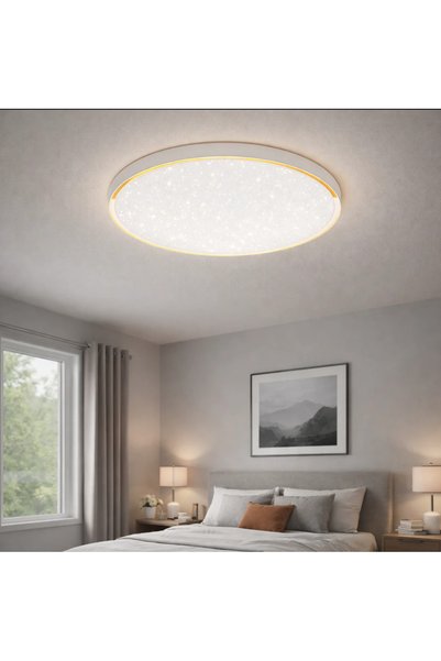 OEM Plafoniera LED 49 CM cu Efect Cer Instelat,3500Lm,Lumină Neutra, Design M...