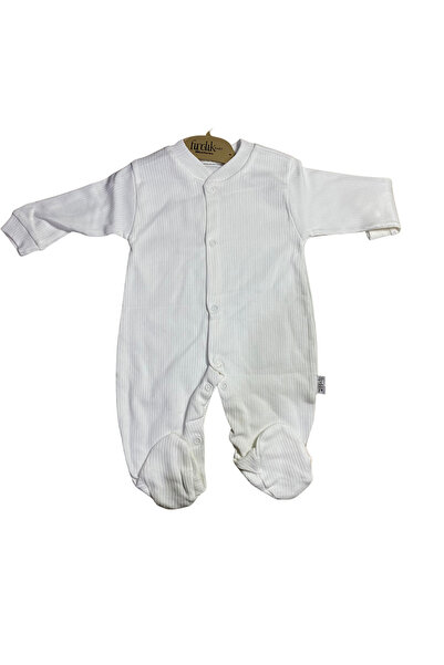 OEM Simple ribbed baby jumpsuit with ankle boots and front snaps