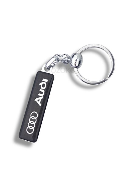 MOZOKO Breloc auto negru de înaltă calitate cu logo Audi imprimat prin transf...