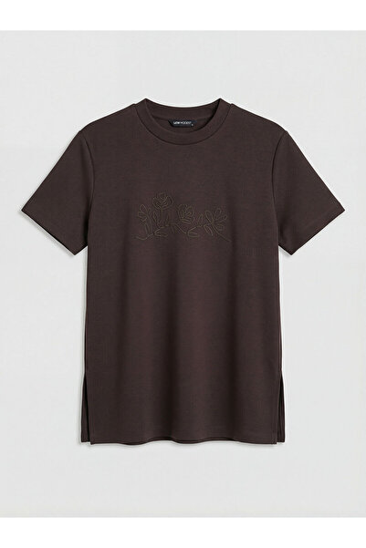 LC Waikiki Peak New Season Crew Neck Embroidered Women's T-Shirt