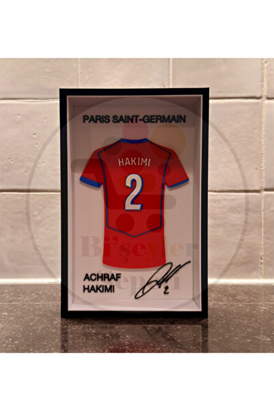 Bi'şeyler Sepeti Achraf Hakimi - Paris Saint-Germain - Forma İmzalı Çerçeve H...