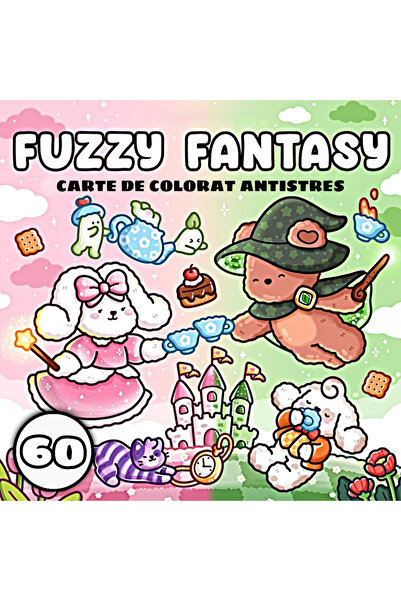 COZY Coloring book - 60 illustrations - Fuzzy Fantasy
