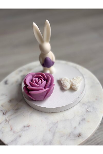 Roots&Flame Roots & Flame - Easter Decorative Set White Rabbit with Purple Ro...