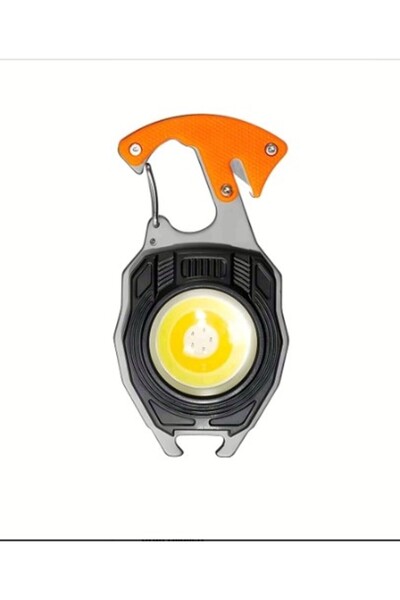 KLIGHT Çok Fonksiyonlu - Şarjlı - Anahtarlık - çakmaklı - kamp feneri Turuncu