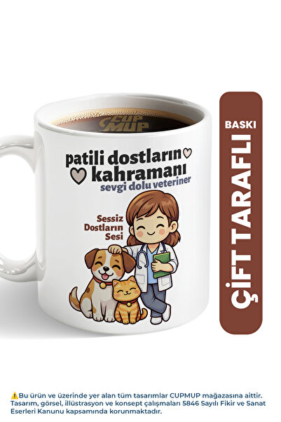 Veterinere Hediye Kupa Bardak | Patili Dostların Kahramanı