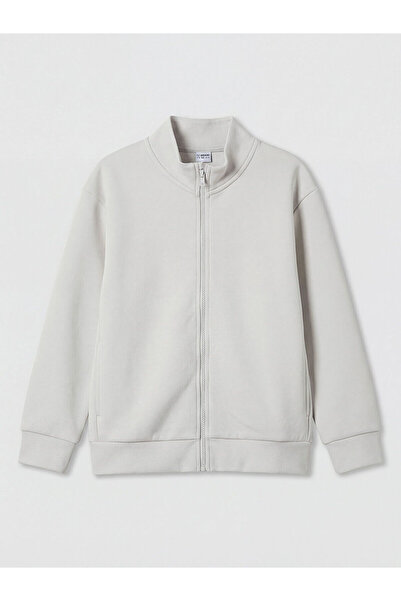 LC Waikiki Lucky Special Selection Boys' Zippered Sweatshirt with Stand Collar