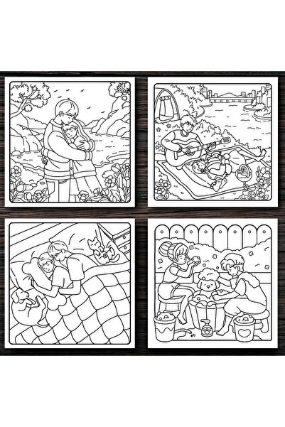 COZY Carte de colorat - 50 de ilustratii - Couple Moments