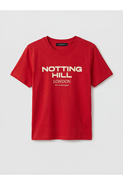 LC Waikiki RMZ GİYİM FARKIYA تي شيرت نسائي مطبوع بياقة روبا