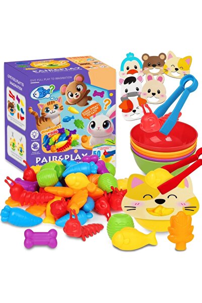 OEM Montessori Educational Sorting&Matching Game "Pair&Play", Feed the Animal...