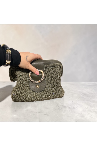 Mimoza Accessories Khaki Green Women's Bag – Handmade Stylish Clutch & Should...