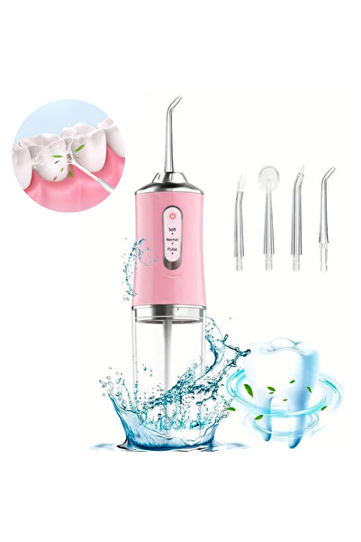 easyCTRL Irigator Bucal Profesional, Dus Bucal Portabil, 4 Capete, Rezervor 2...