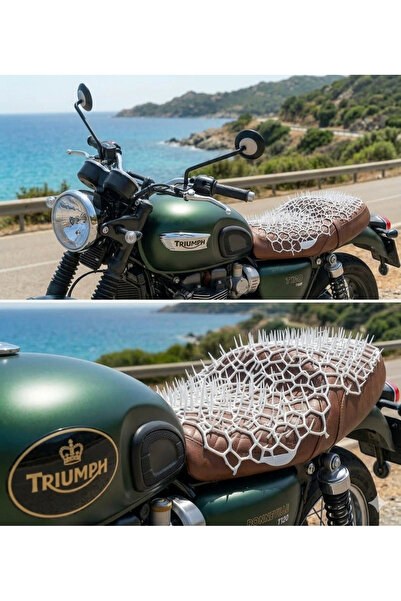 EXPEL Beyaz 10 Parça Kedi Matı Kedi Yatırmaz Vitesli Motorlar ve Scooter Pcx,...