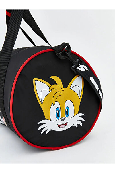 LC Waikiki Black Sonic Printed Boys' Sports Bag