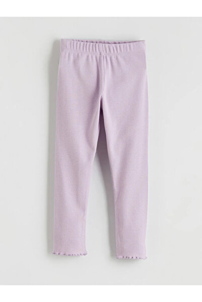 LC Waikiki Εκρού μπλουζάκι και κολάν για κορίτσια με στάμπα και λαιμόκοψη ποδ...