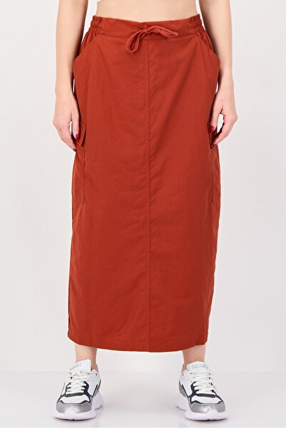 Puma Women Sportswear Fit Embroidered Logo Outdoor Midi Skirt, Rust