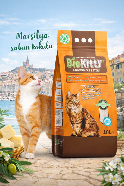 BioKitty Kedi kumu 10 Lt Marsilya sabun kokusu