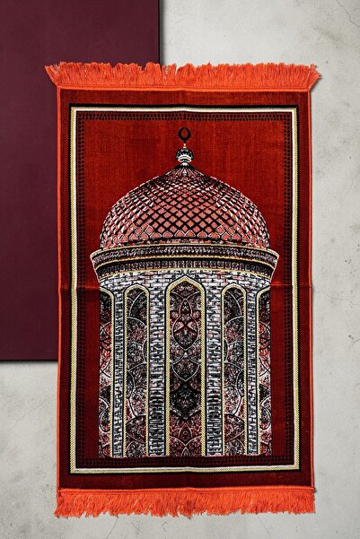 RAVZA HOME Artukbey Turbe Patterned Prayery Mat