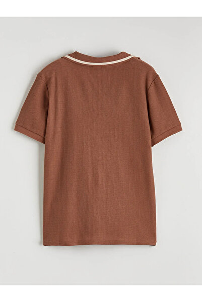 LC Waikiki Brown Polo Neck Boy's T-Shirt
