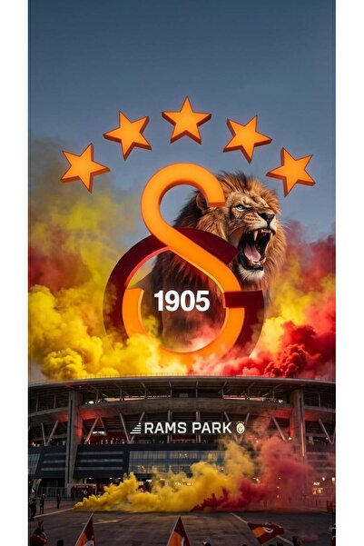 LUNA DİZAYN Galatasaray Duvar Örtüsü Duvar Halısı Wall Tapestry