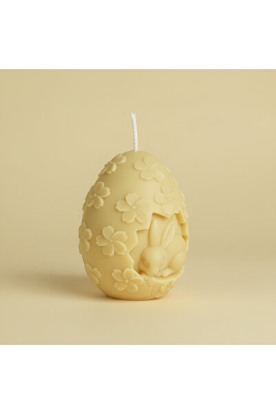 Claren Candles Lumanare parfumata ou cu iepuras de Paste- Handmade, ceara naturala de soia