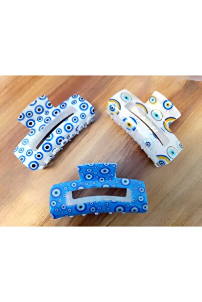 ŞEHRAZAT HANDMADE TASARIM Bone Evil Eye Bead Patterned Latch Buckle