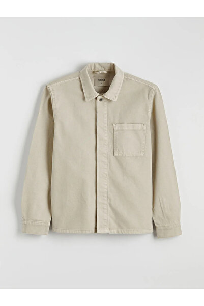 LC Waikiki Ανδρικό τζιν πουκάμισο πράσινο χαλαρό