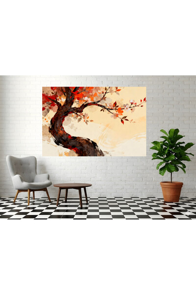 VeliumCraft Tablou Canvas Abstract Sakura Tree, 90x60cm, stil pictura