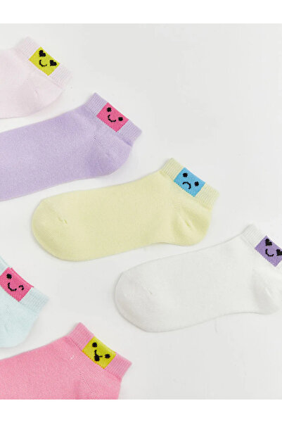 LC Waikiki Ciorapi roz cu model pentru fete, pachet de 7