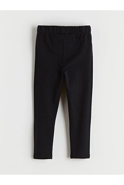 LC Waikiki Μαύρο κοριτσίστικο κολάν με ελαστική μέση