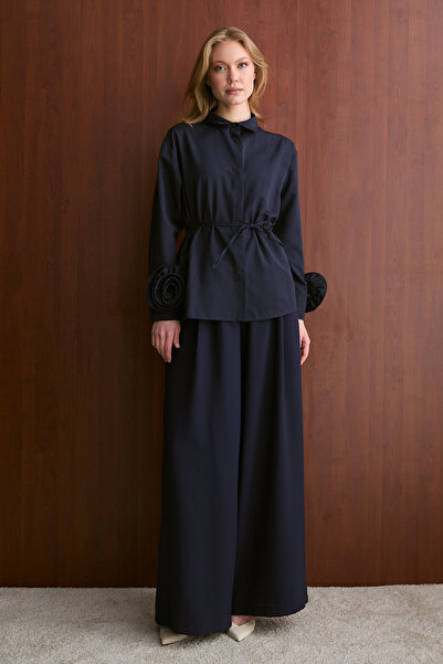 Melike Tatar Floral Brooch Shirt 32-2741