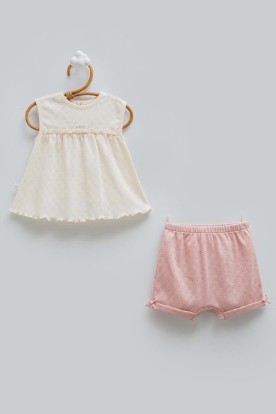 Caramell Hello Girl Roba Detailled Top and Bottom Set Beige