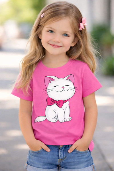 ArtYus Παιδικό μπλουζάκι Unisex με στάμπα χαριτωμένης γάτας – Διασκεδαστικό γ...