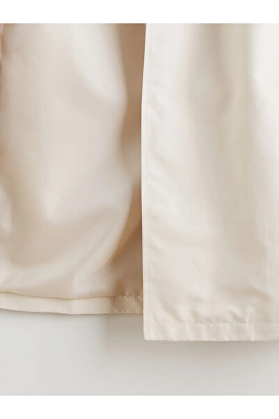 LC Waikiki Beige Double Breasted Collar Women's Trench Coat