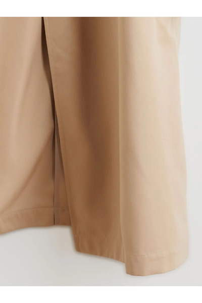 LC Waikiki Beige Double Breasted Collar Women's Trench Coat