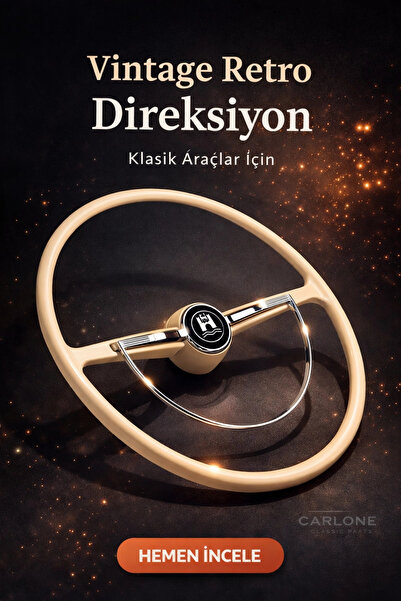 Kemik Direksiyon Klasik Model Bej Renk İthal Retro Nostaljik Direksiyon