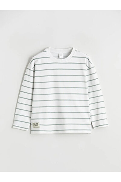 LC Waikiki Tricou pentru băieți cu dungi verzi