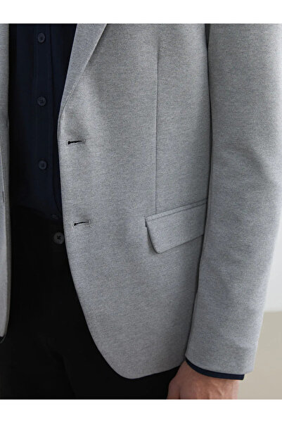 LC Waikiki Γκρι ανδρικό μπλέιζερ με στενή εφαρμογή