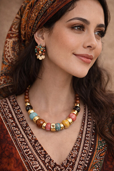 Otantik ARS Boncuk Kolye – El Yapımı Etnik Tasarım, Bohem & Minimal Kadın Kolye