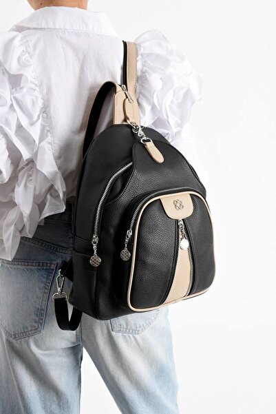 WİKİDAYS.S MODA TRENDİ Women's Backpack Multi-Compartment Daily Use Soft Leather