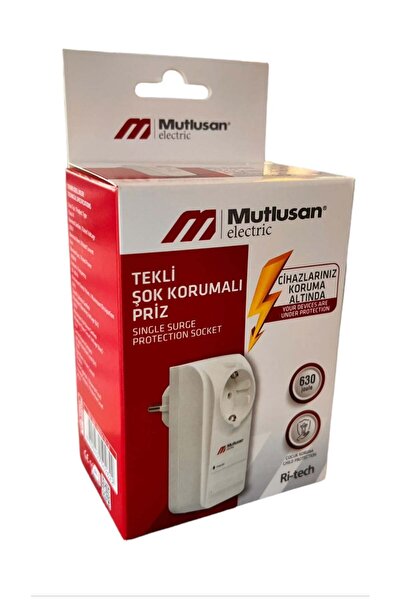 Mutlusan Electric Tekli şok korumalı priz