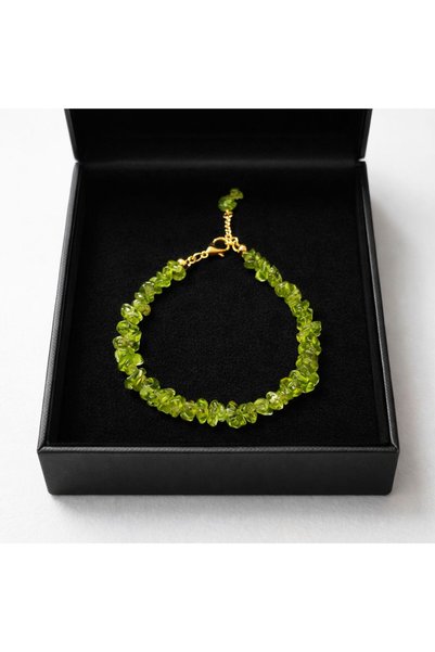 Agatella Tasarım Emerald Green Zebercet Natural Stone Bracelet with Steel Apparatus, Adjustable Handmade Stylish Women's Bracelet