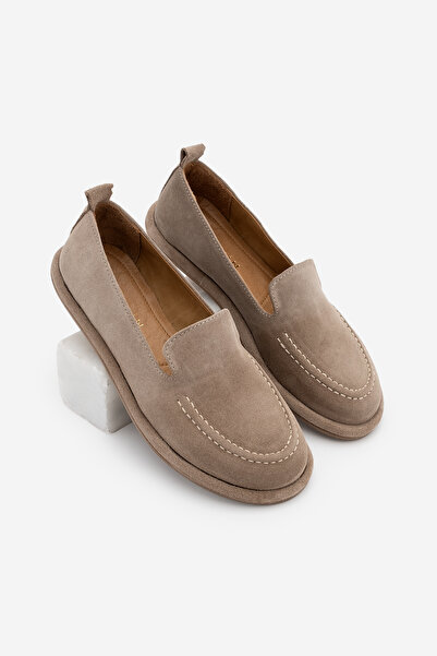 Marjin Women's Genuine Leather Loafer with Masculine Stitching Detail Casual ...