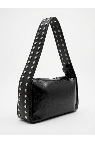 Lilivo Bags Zayne Zımbalı Kadın El ve Omuz Çantası Siyah