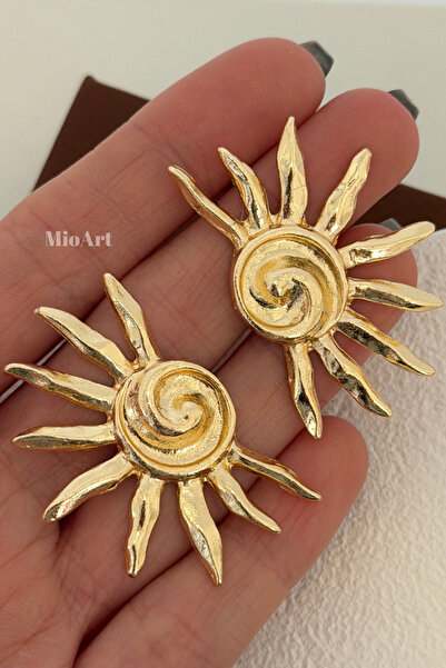 MioArt Gold Sun Women's Earrings