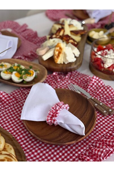 KaiAtelier 6-Piece Mia Ruffled Napkin Ring / Napkin Ring