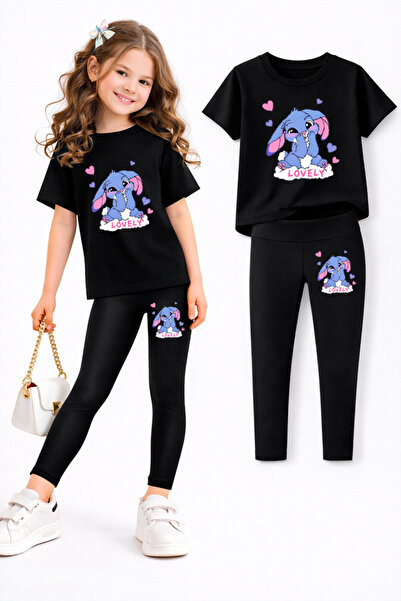 genosha طقم بنطلون ضيق وتي شيرت للفتيات/ مجموعة الأم والابنة